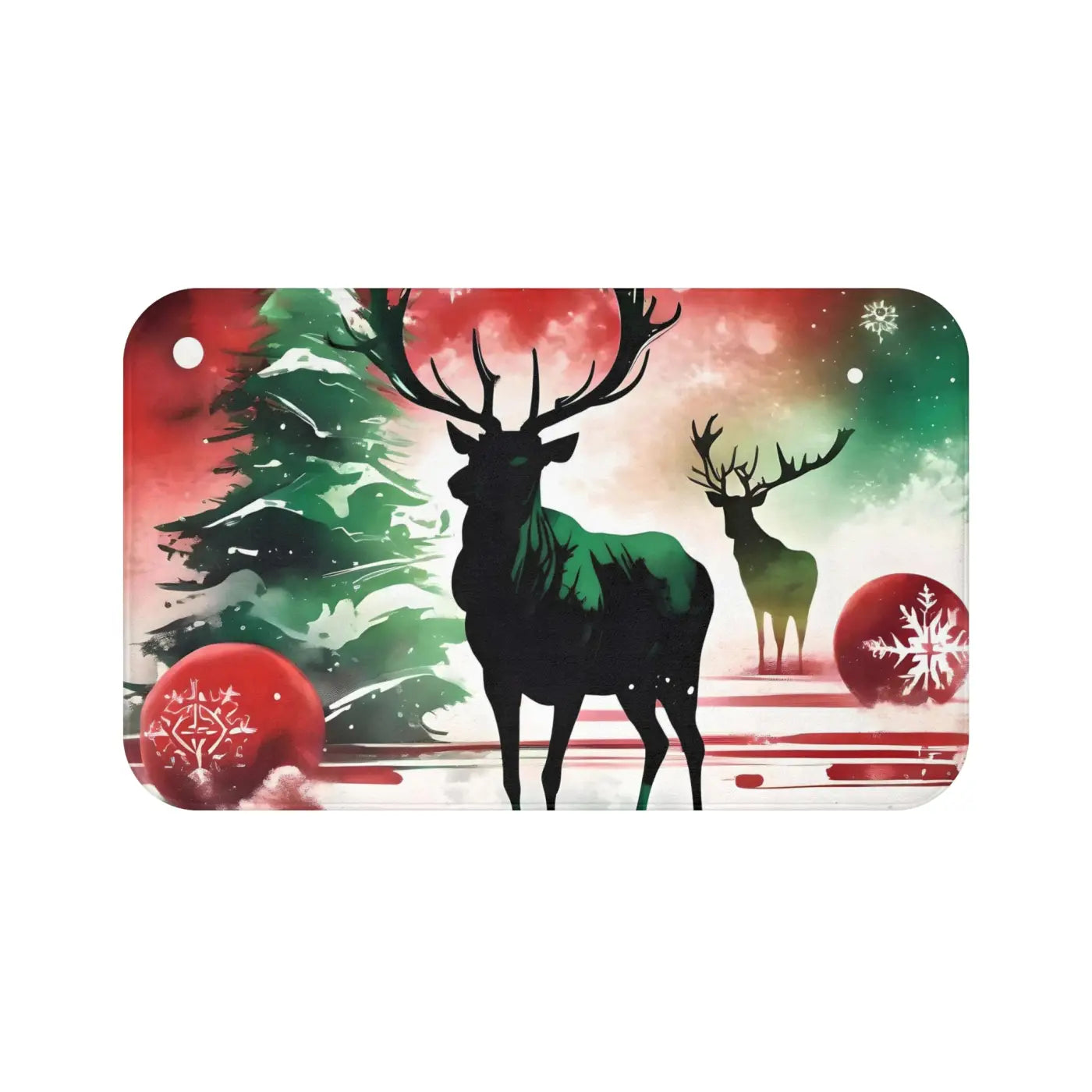Festive Reindeer Bath Mat - Christmas Holiday Decor - DipaliZ