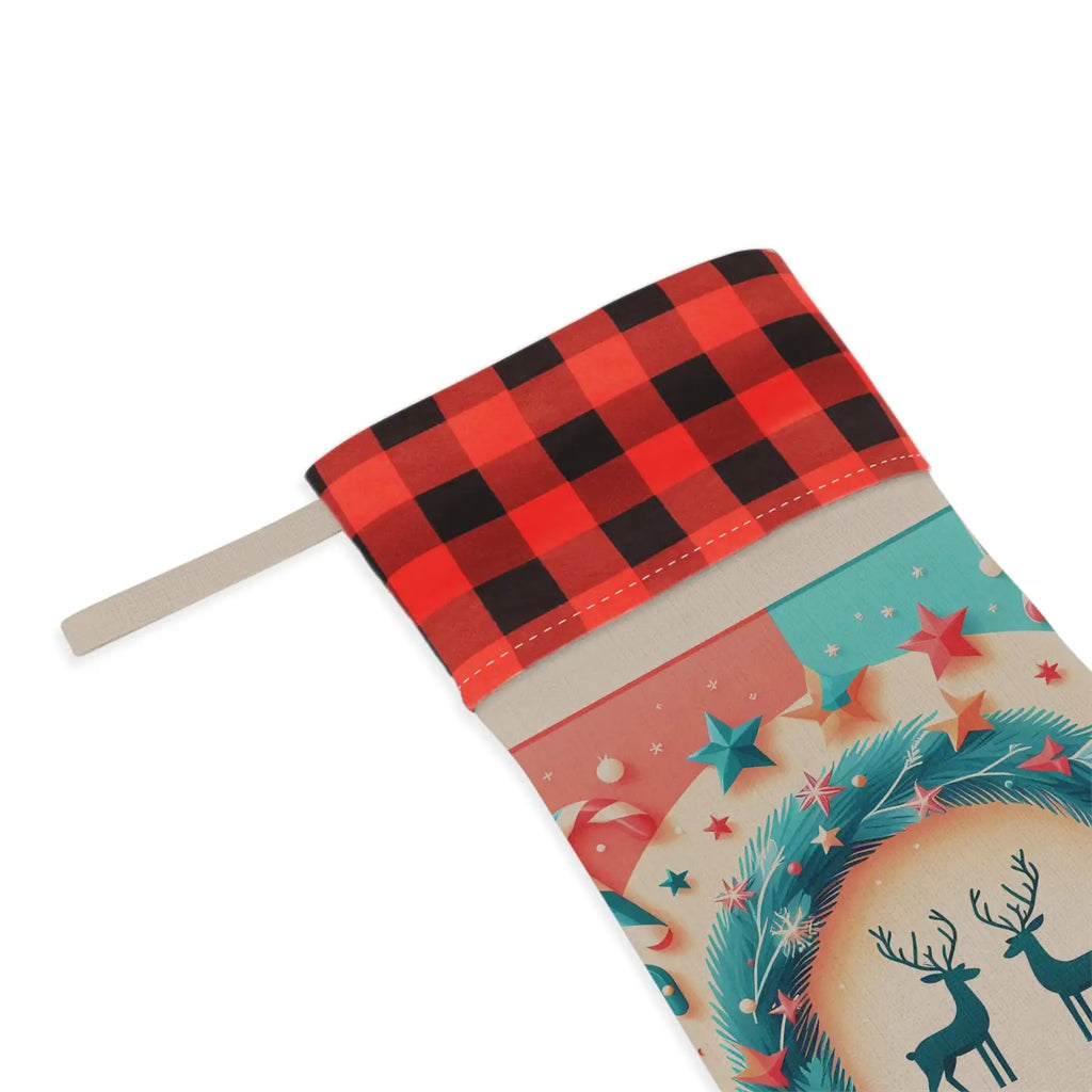Enchanting Reindeer Christmas Stocking - Festive Holiday Decor - DipaliZ