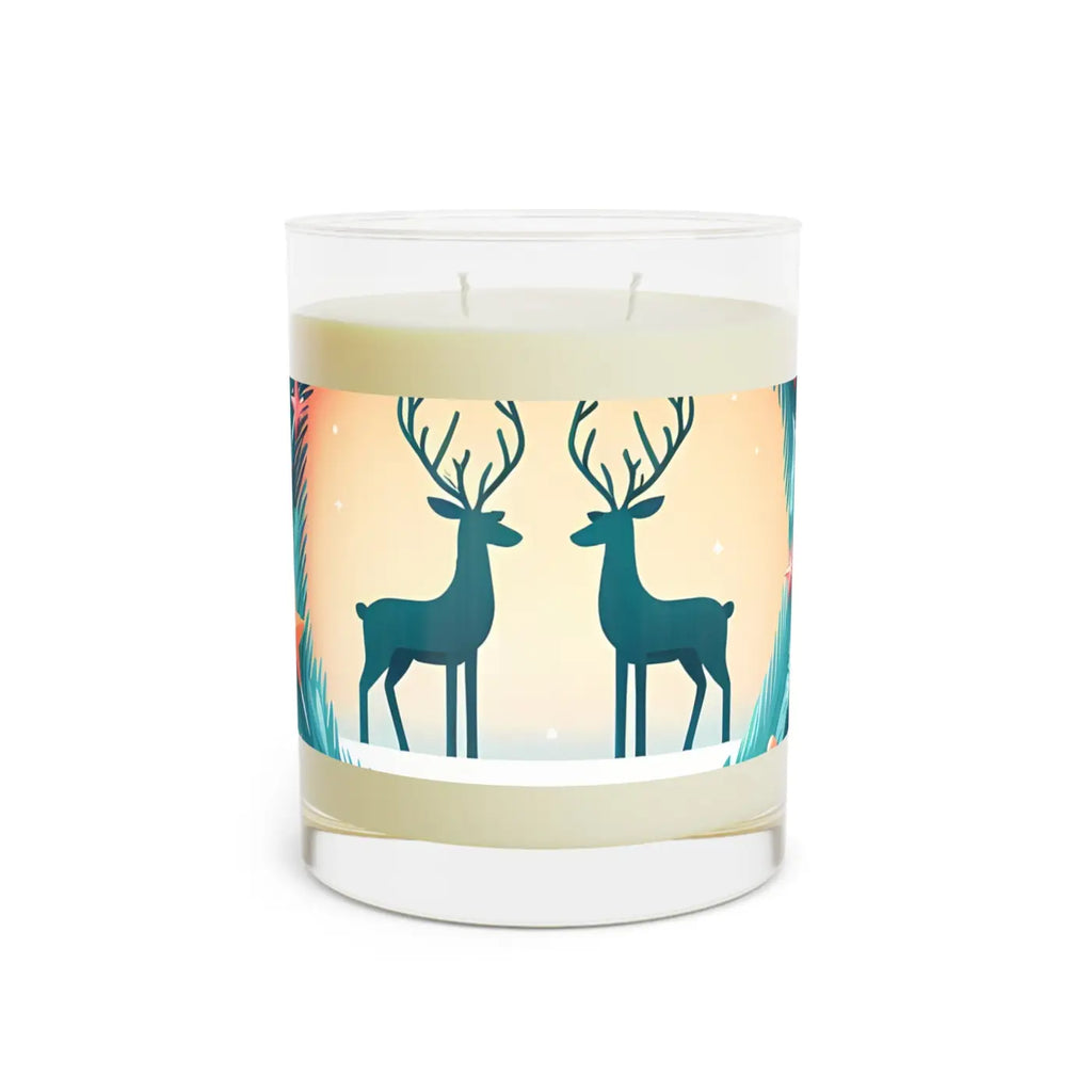 Reindeer Couple Christmas Scented Candle - Festive Winter - DipaliZ