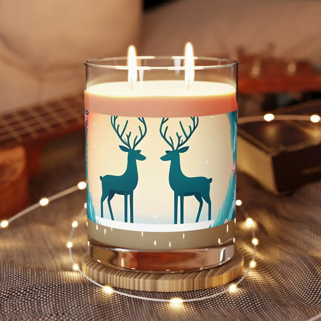 Reindeer Couple Christmas Scented Candle - Festive Winter - DipaliZ