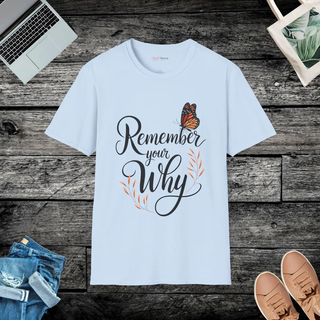 Stay Inspired Unisex Softstyle Tee - Twill Tape Shoulders - DipaliZ