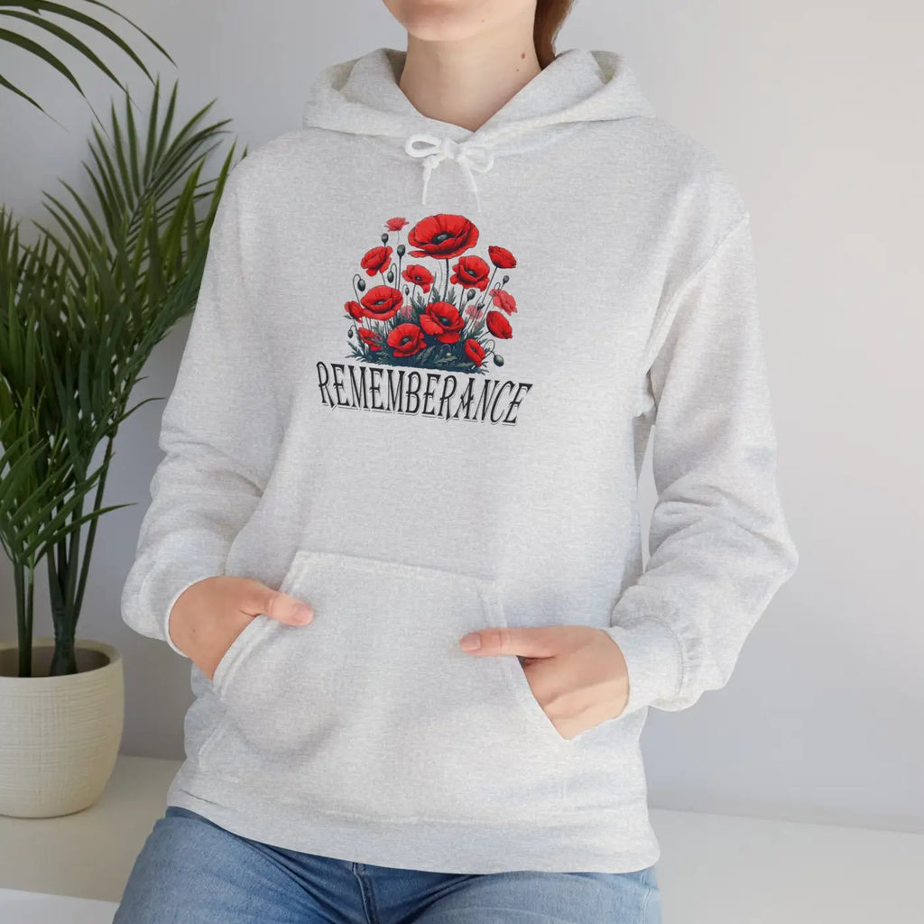 Remembrance Floral Hooded Sweatshirt - Cozy Comfort - DipaliZ