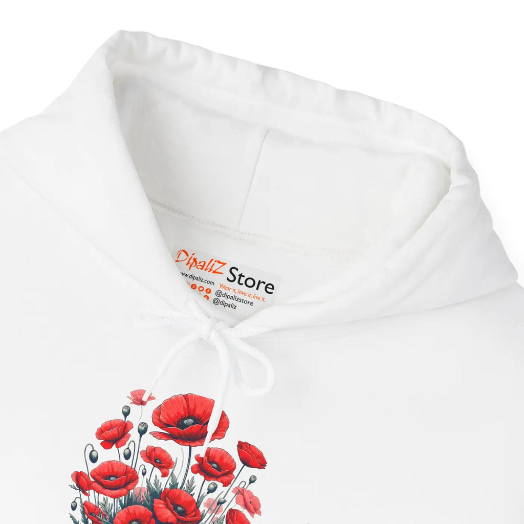 Remembrance Floral Hooded Sweatshirt - Cozy Comfort - DipaliZ