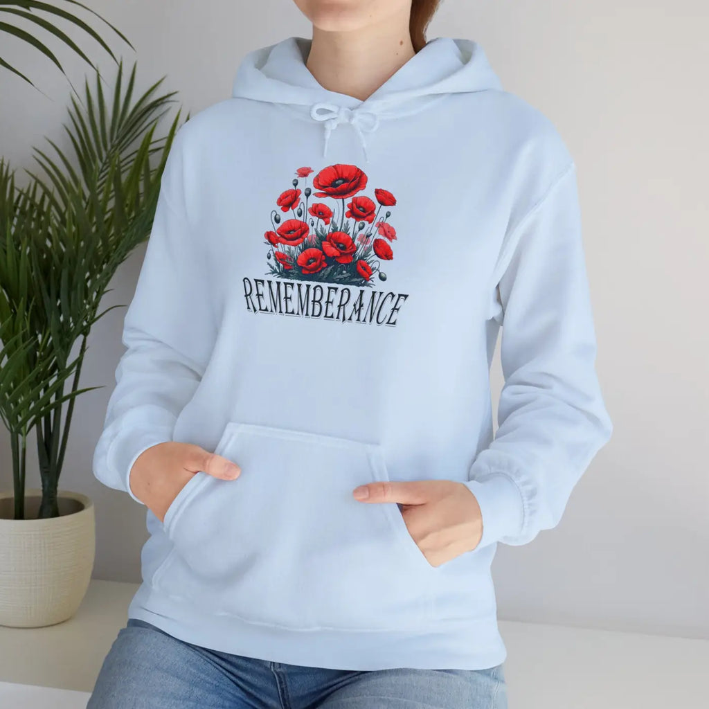 Remembrance Floral Hooded Sweatshirt - Cozy Comfort - DipaliZ