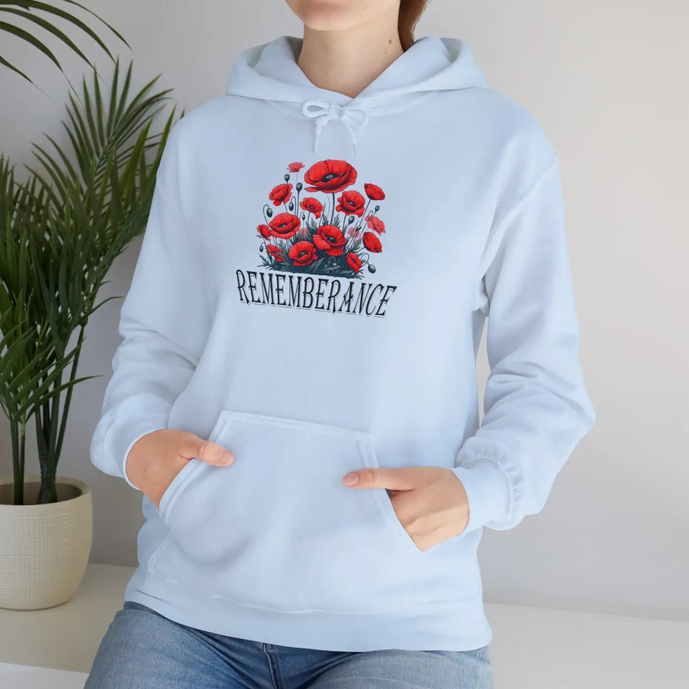 Remembrance Floral Hooded Sweatshirt - Cozy Comfort - DipaliZ