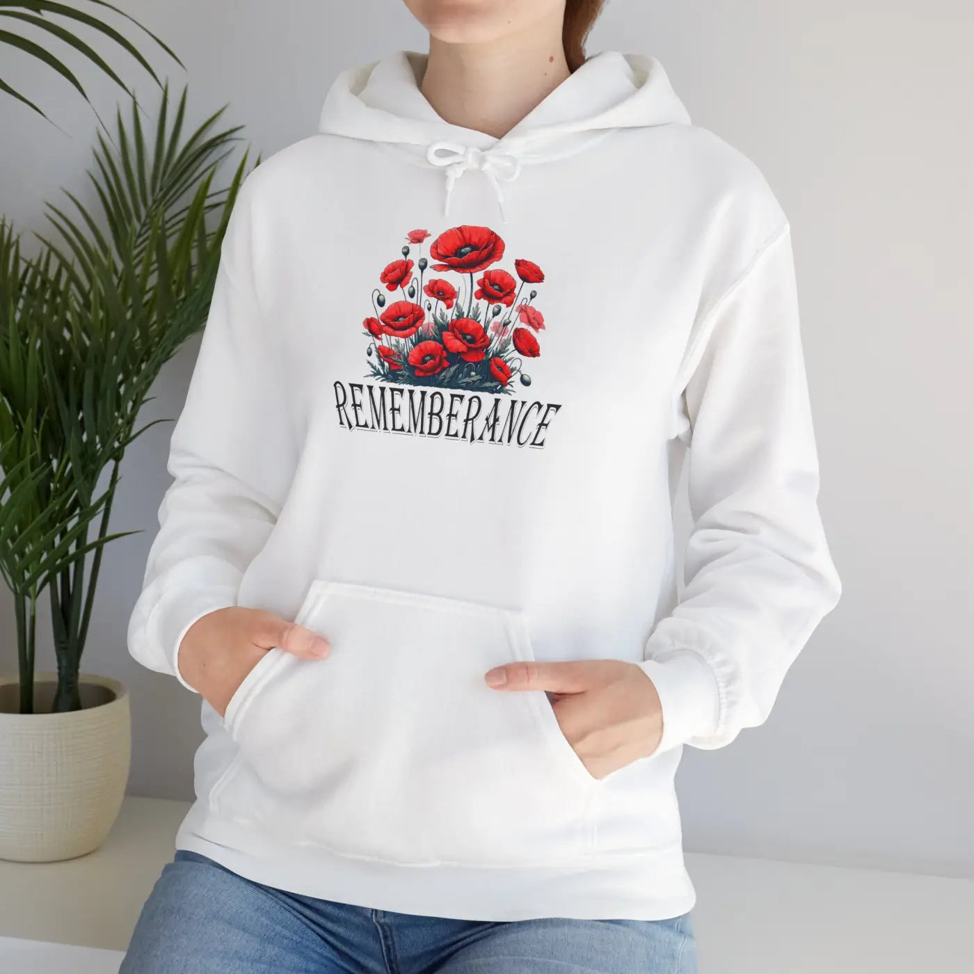 Remembrance Floral Hooded Sweatshirt - Cozy Comfort - DipaliZ