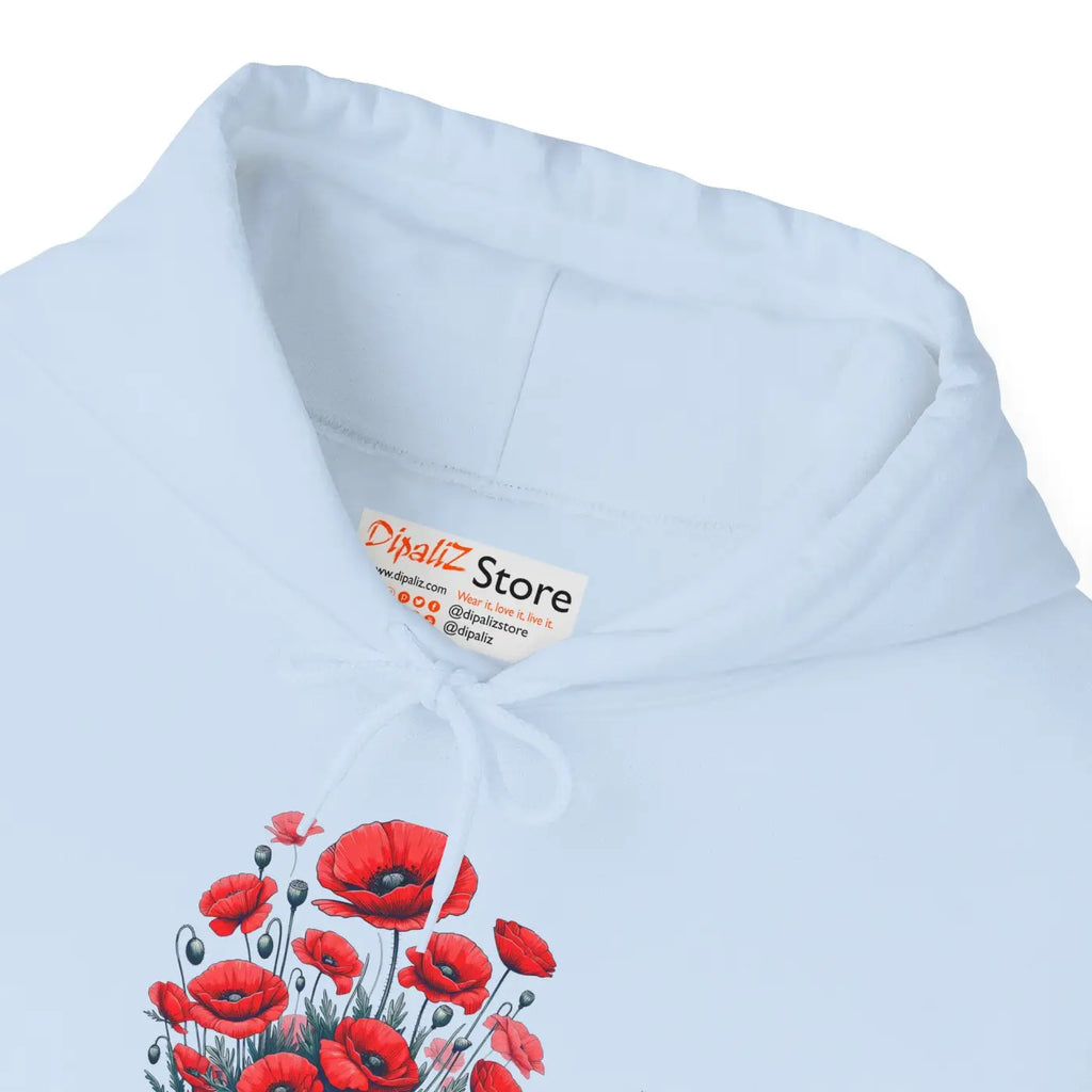 Remembrance Floral Hooded Sweatshirt - Cozy Comfort - DipaliZ