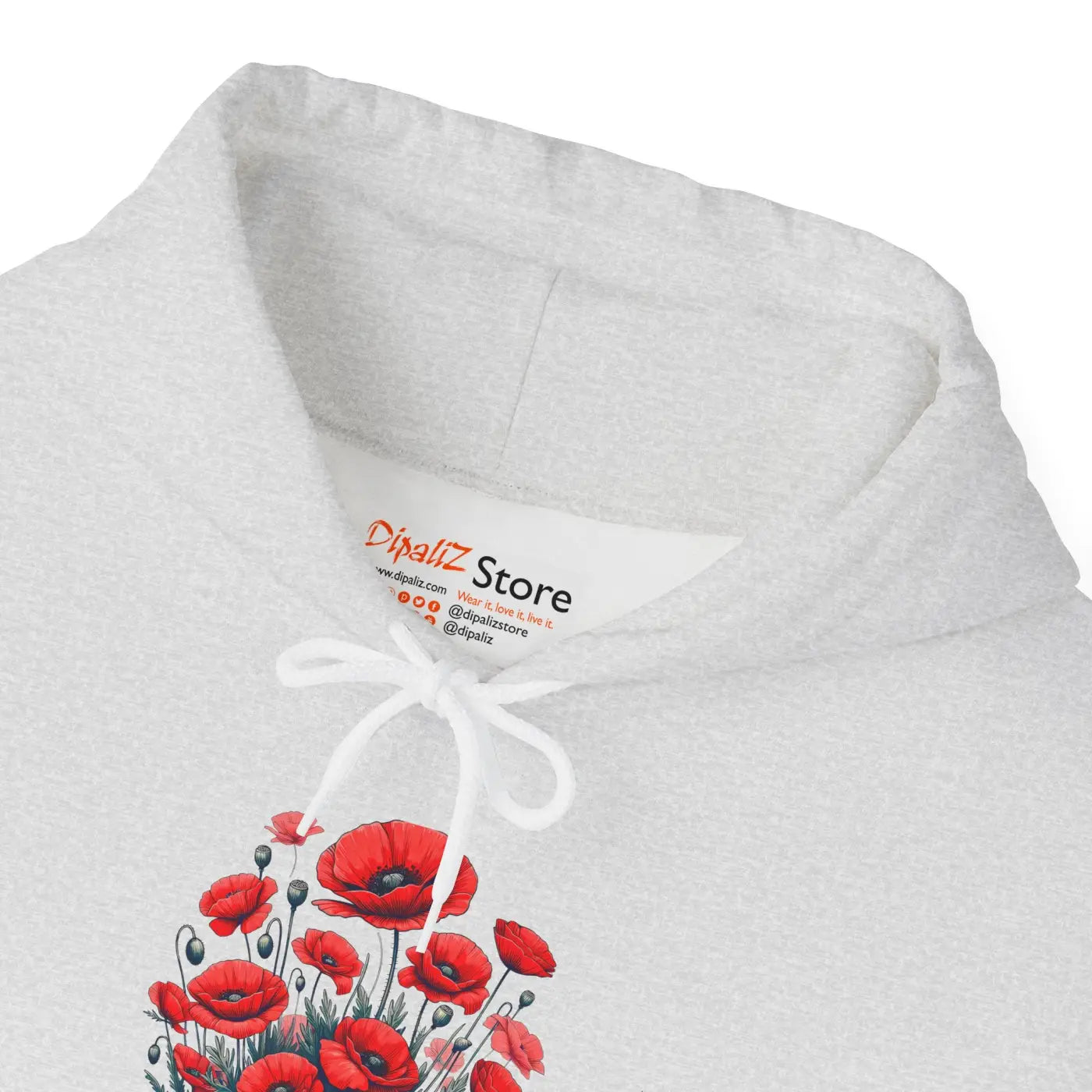 Remembrance Floral Hooded Sweatshirt - Cozy Comfort - DipaliZ