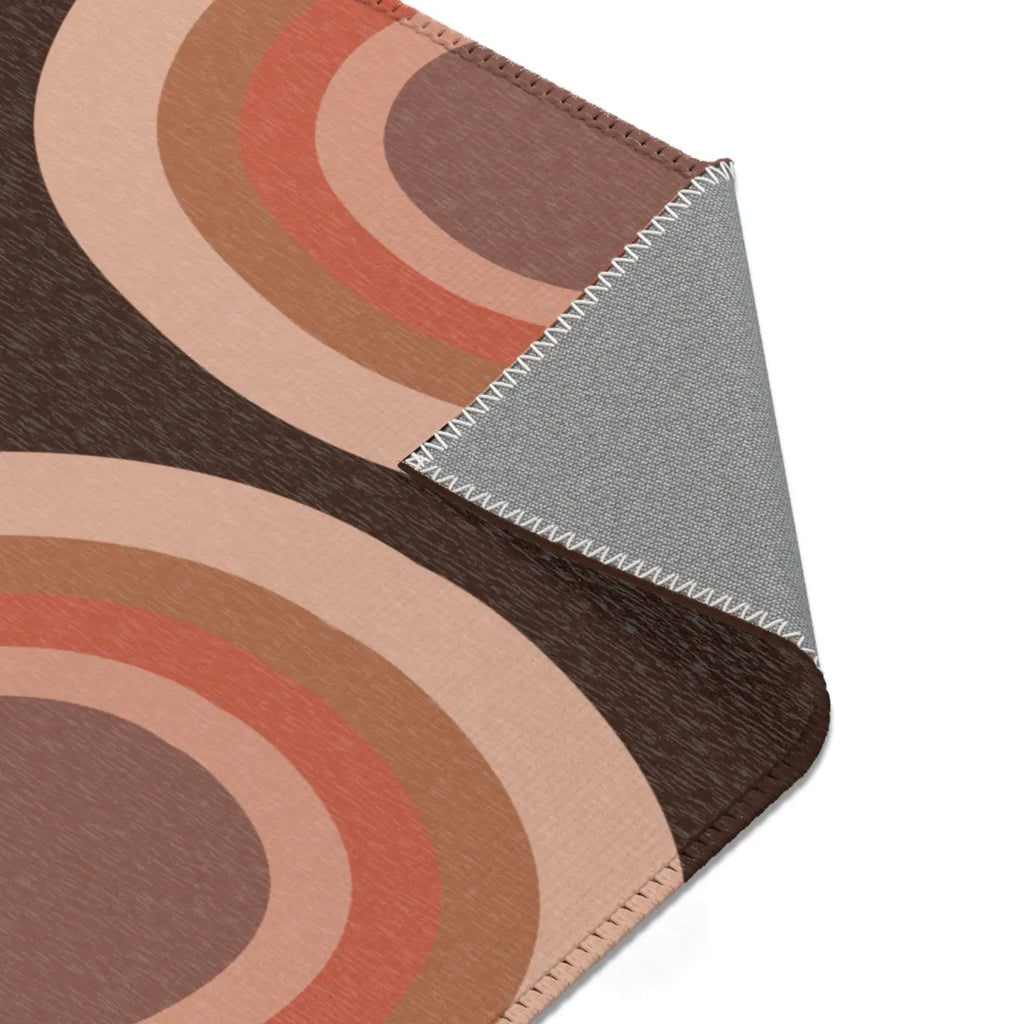 Boho Cozy Vibe Circular Rug - Retro Charm Design - DipaliZ
