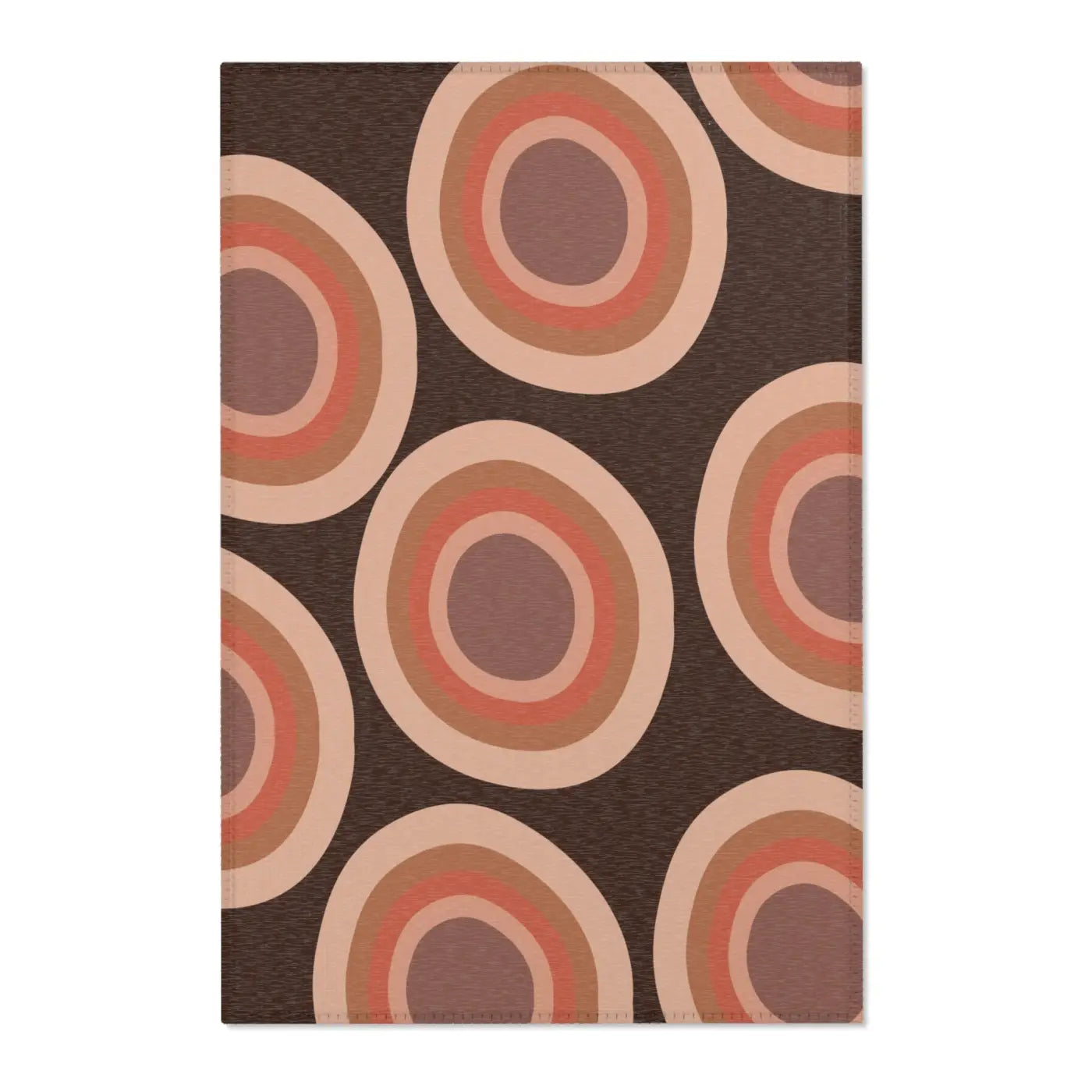 Boho Cozy Vibe Circular Rug - Retro Charm Design - DipaliZ