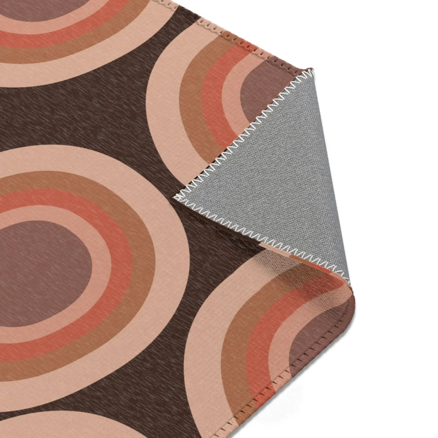 Boho Cozy Vibe Circular Rug - Retro Charm Design - DipaliZ