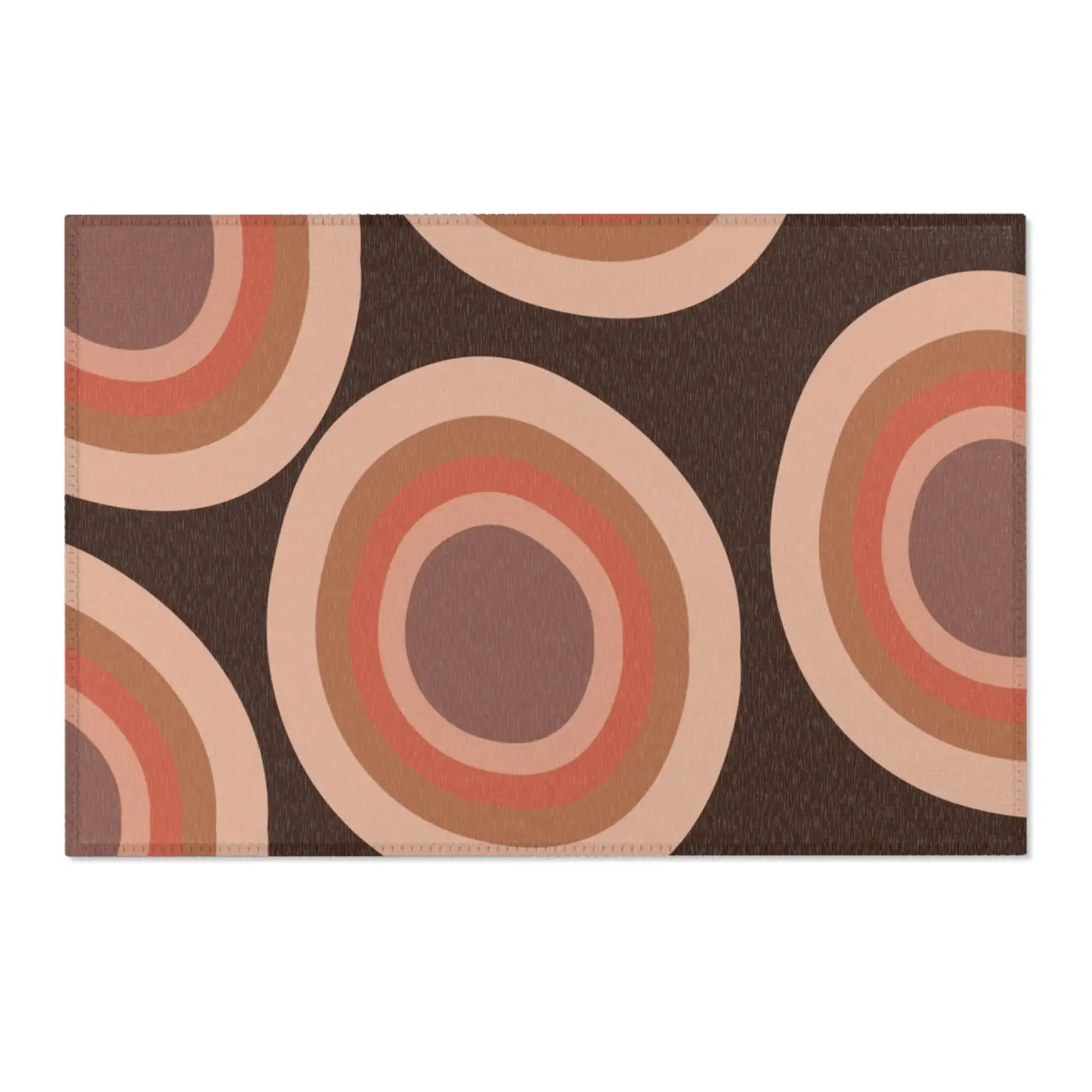 Boho Cozy Vibe Circular Rug - Retro Charm Design - DipaliZ