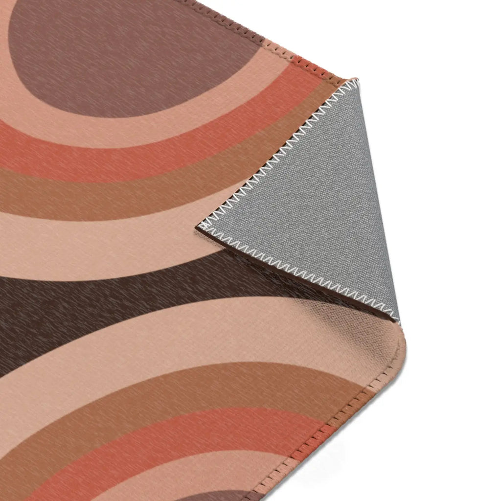 Boho Cozy Vibe Circular Rug - Retro Charm Design - DipaliZ