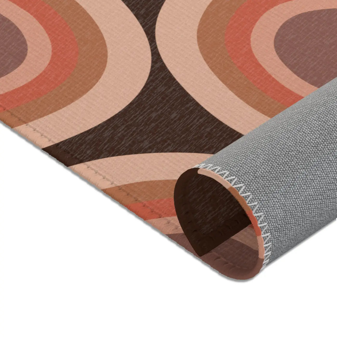 Boho Cozy Vibe Circular Rug - Retro Charm Design - DipaliZ