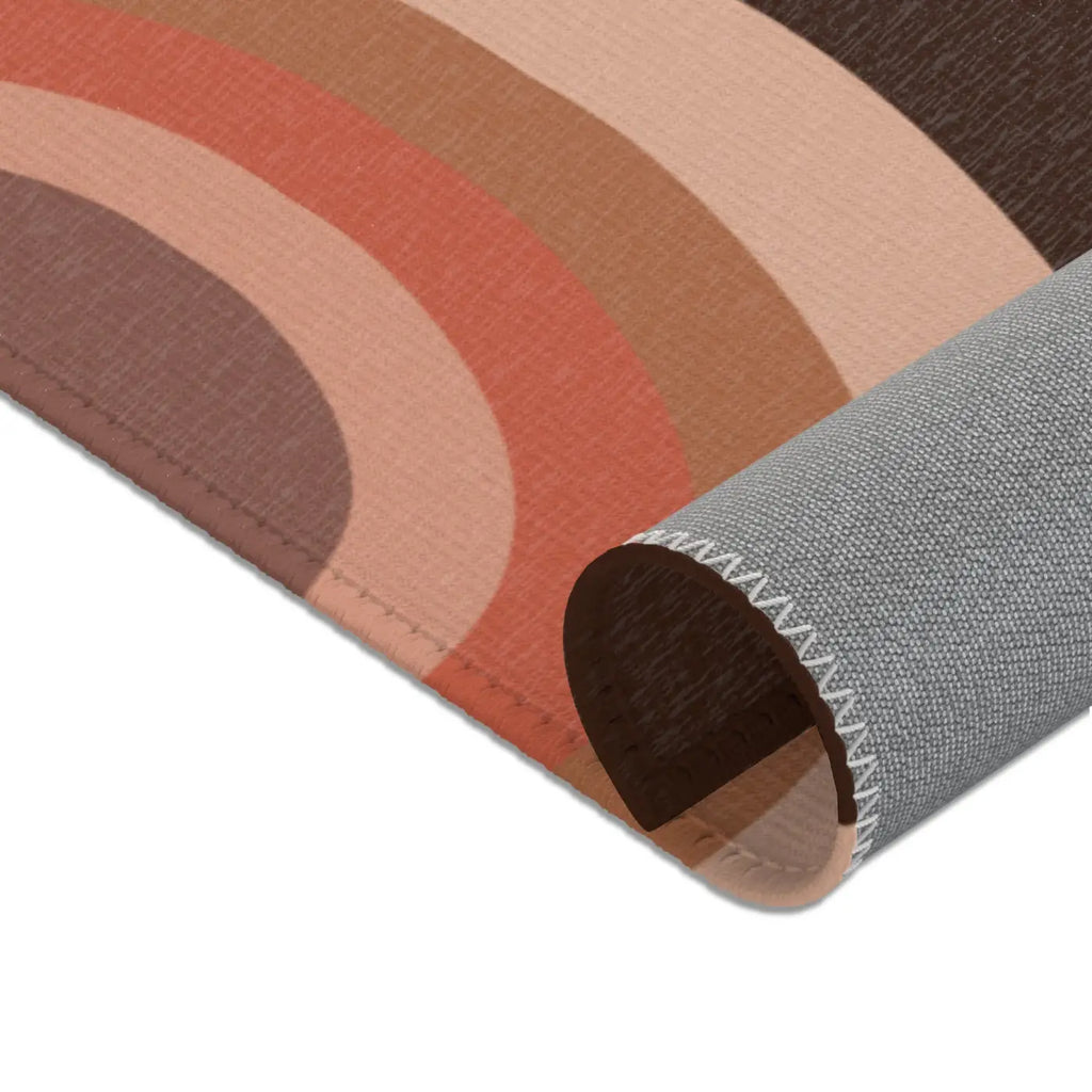 Boho Cozy Vibe Circular Rug - Retro Charm Design - DipaliZ