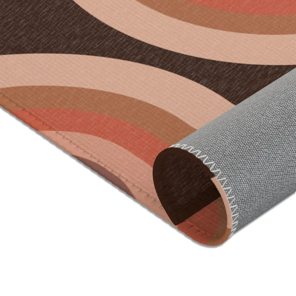Boho Cozy Vibe Circular Rug - Retro Charm Design - DipaliZ