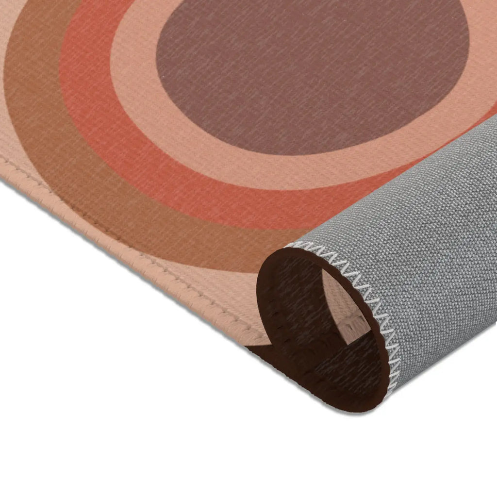 Boho Cozy Vibe Circular Rug - Retro Charm Design - DipaliZ