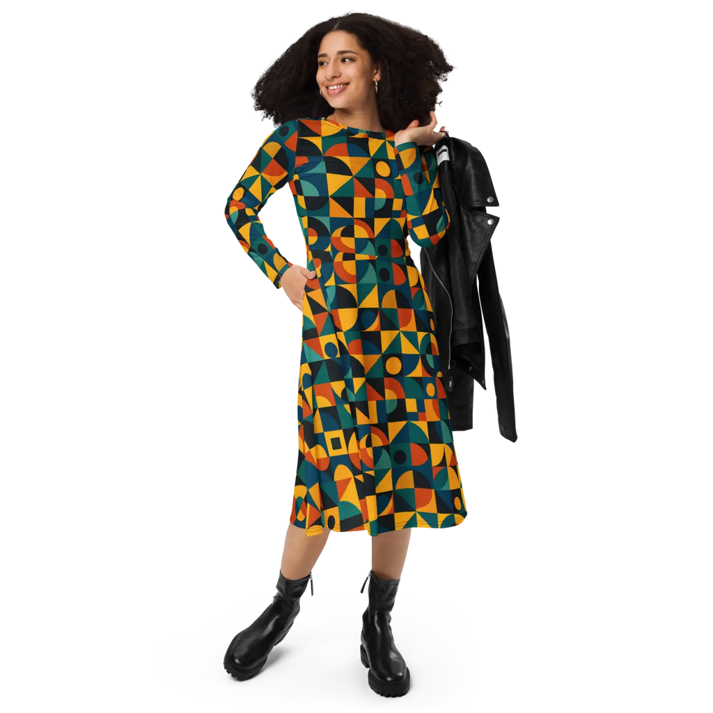 Sleeve Midi Dress - Ultra Soft Comfort - DipaliZ