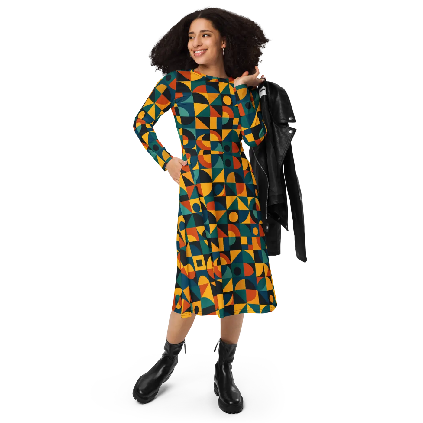 Sleeve Midi Dress - Ultra Soft Comfort - DipaliZ