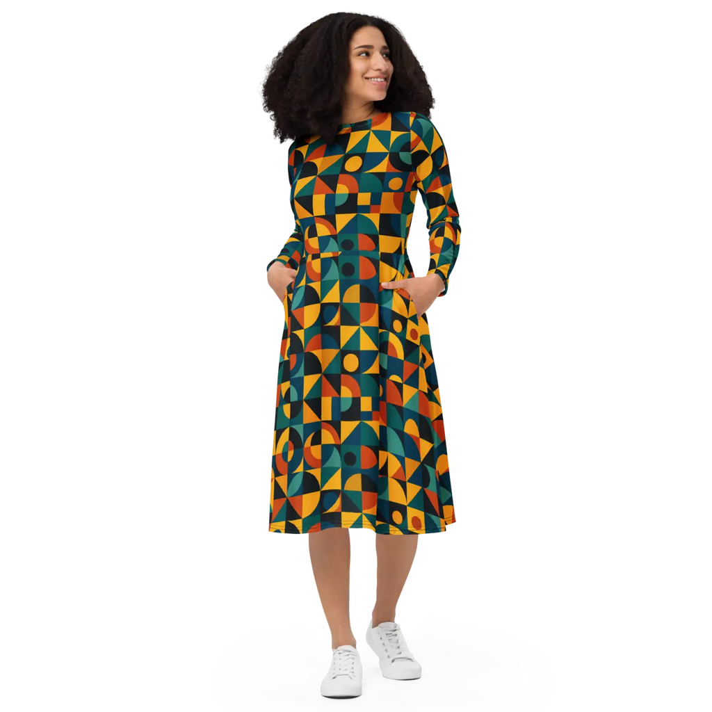 Sleeve Midi Dress - Ultra Soft Comfort - DipaliZ