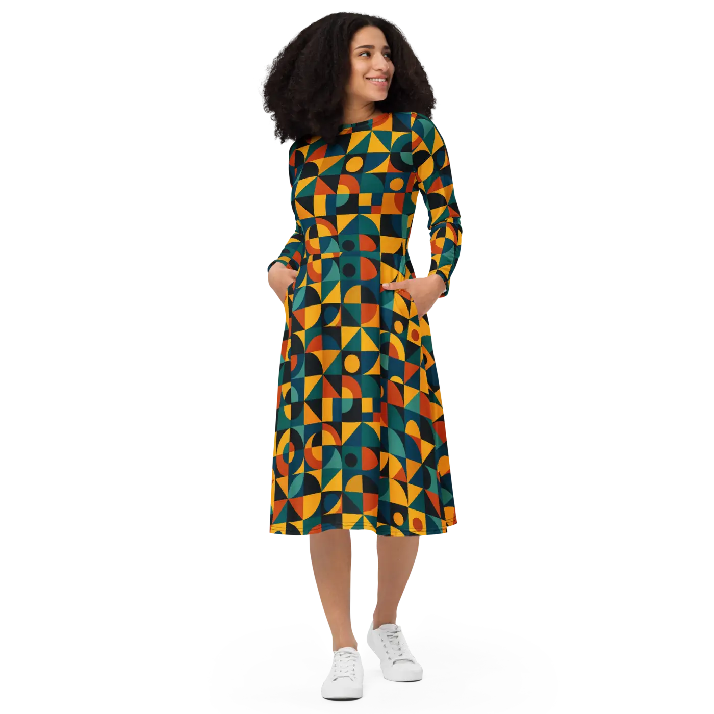 Sleeve Midi Dress - Ultra Soft Comfort - DipaliZ