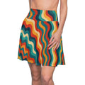 Retro Wave Skater Skirt - Boho Chic Fashion for Women - DipaliZ