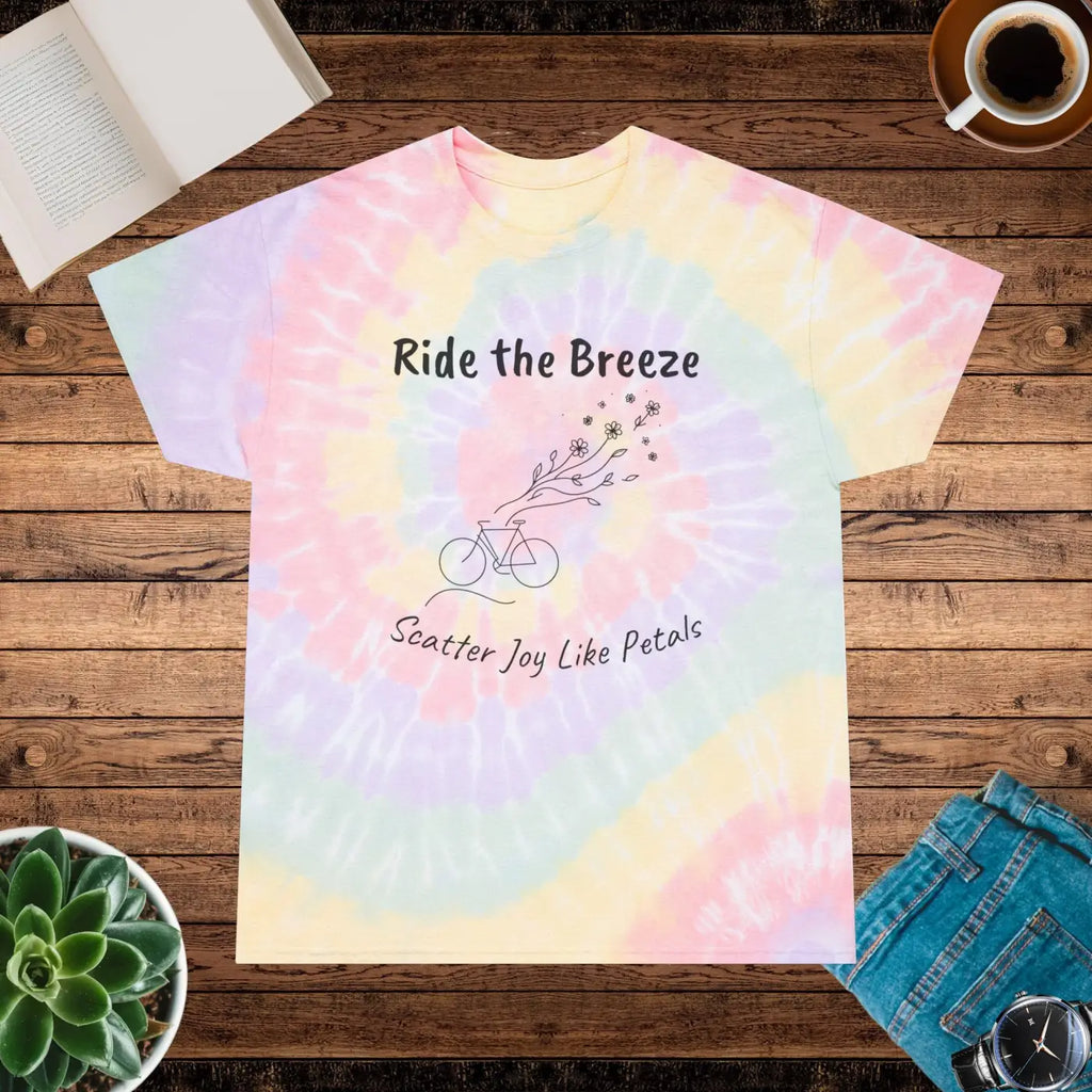 Vibrant Tie-Dye Tee - Spiral Print Scatter Joy - DipaliZ