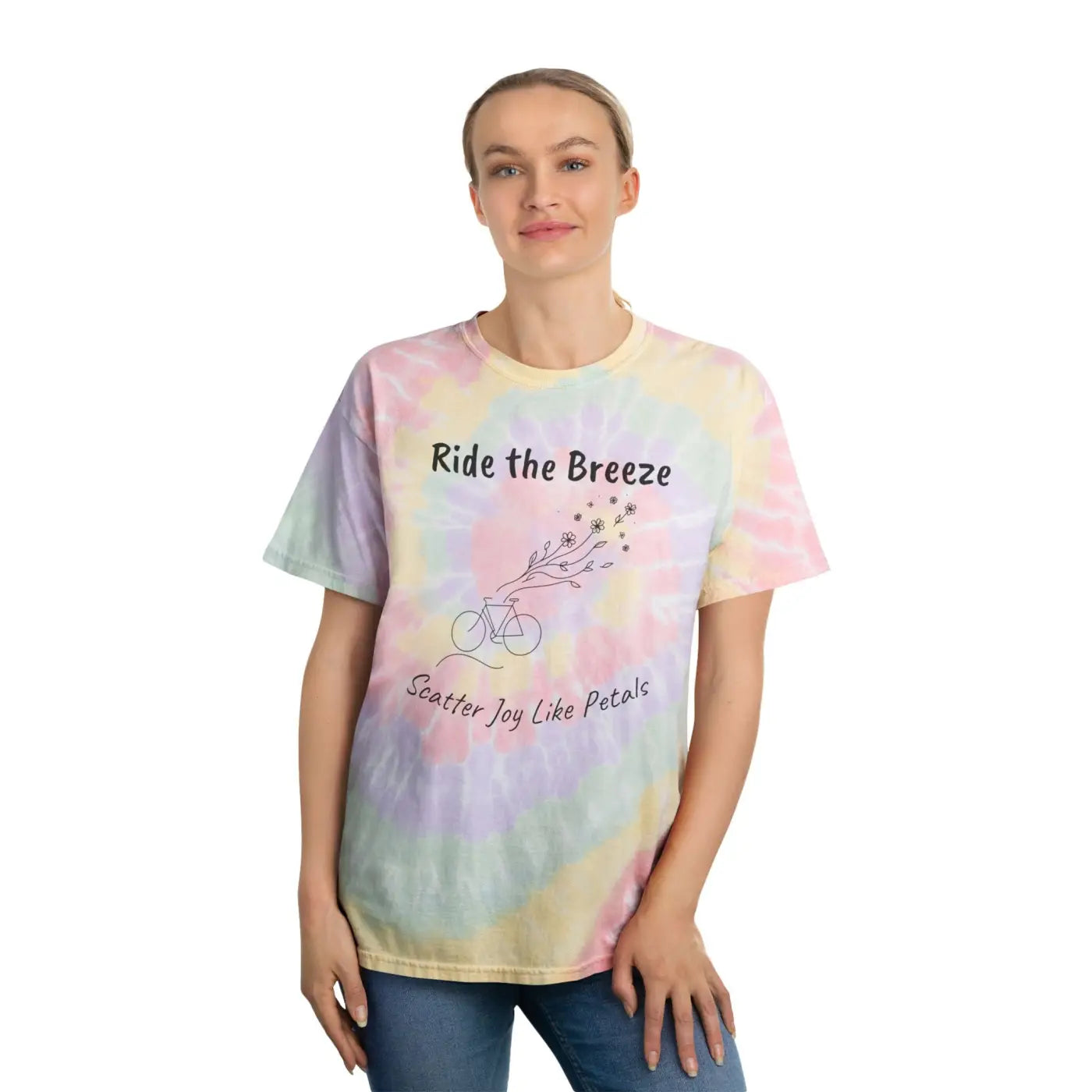 Vibrant Tie-Dye Tee - Spiral Print Scatter Joy - DipaliZ