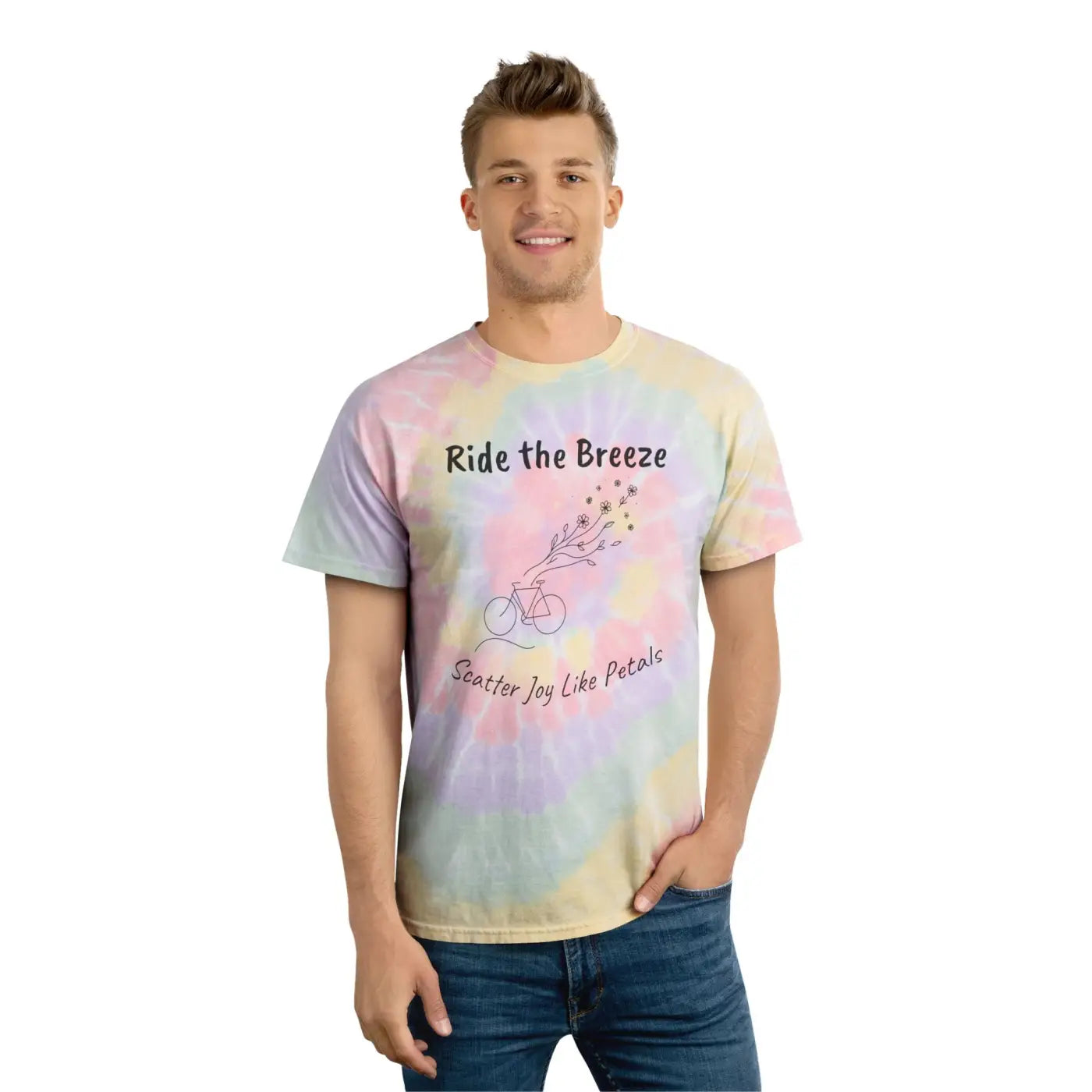 Vibrant Tie-Dye Tee - Spiral Print Scatter Joy - DipaliZ