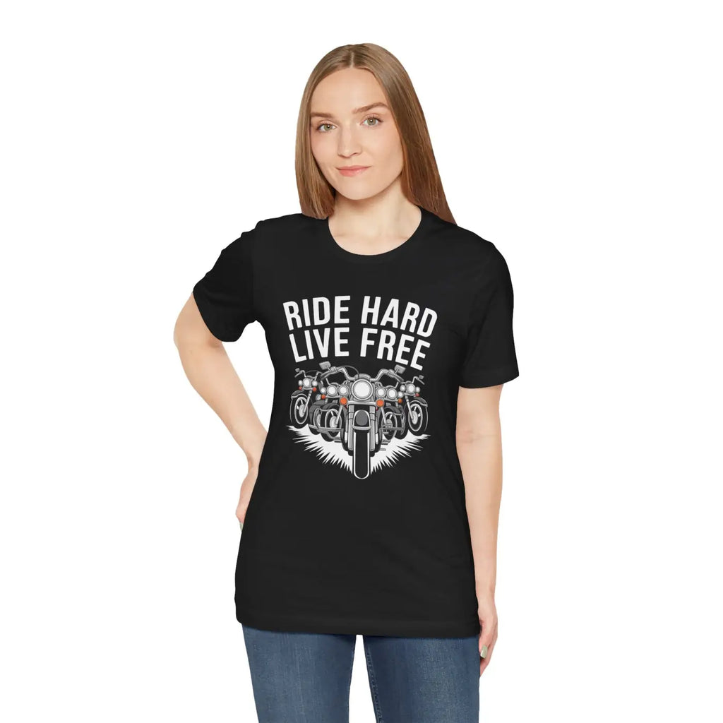 Unisex Jersey Short Sleeve Tee - Ride Hard Live Free - DipaliZ