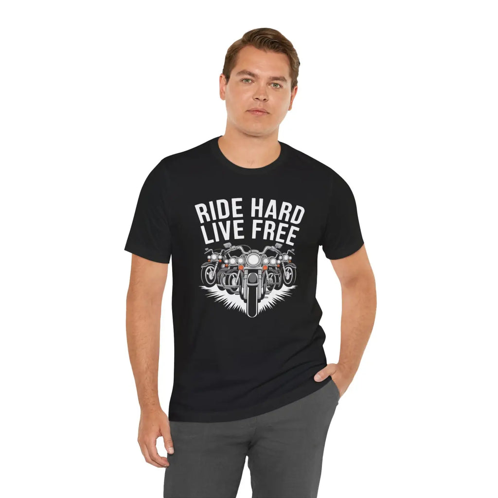 Unisex Jersey Short Sleeve Tee - Ride Hard Live Free - DipaliZ