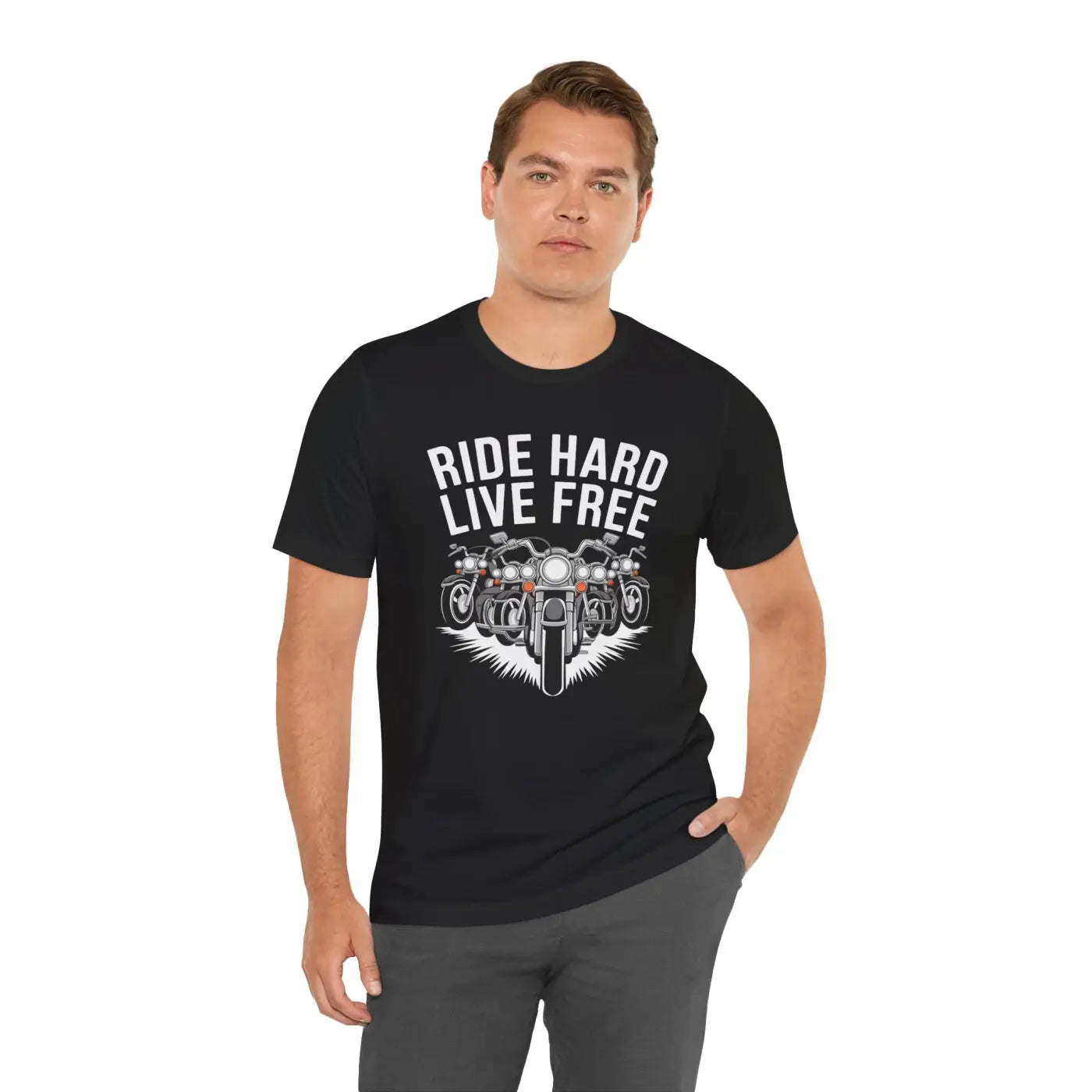 Unisex Jersey Short Sleeve Tee - Ride Hard Live Free - DipaliZ