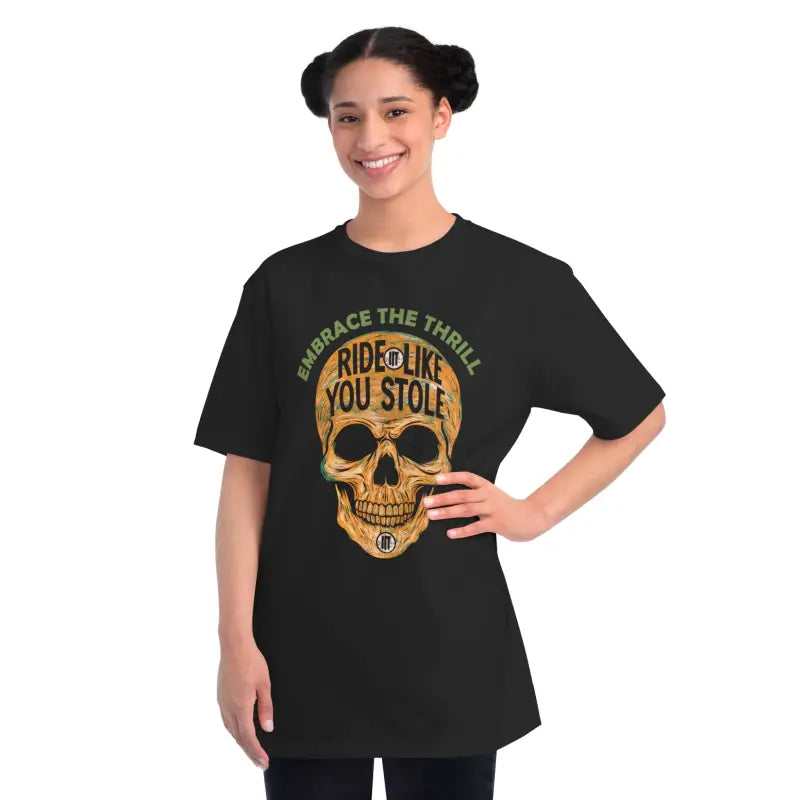 Unique Skull Design Tee - Edgy Sophistication Cotton - DipaliZ