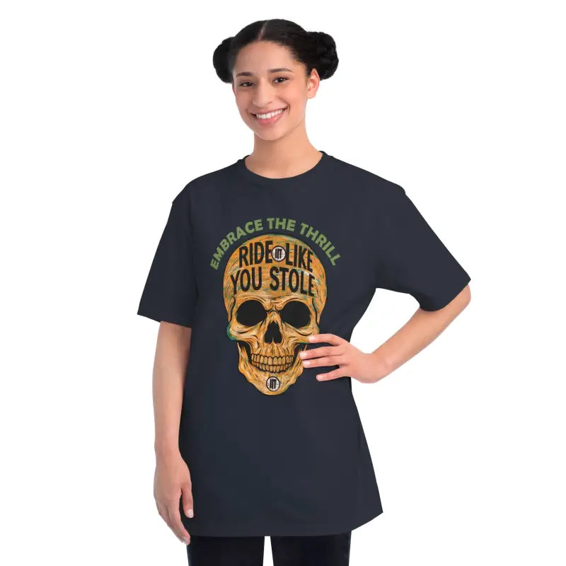 Unique Skull Design Tee - Edgy Sophistication Cotton - DipaliZ