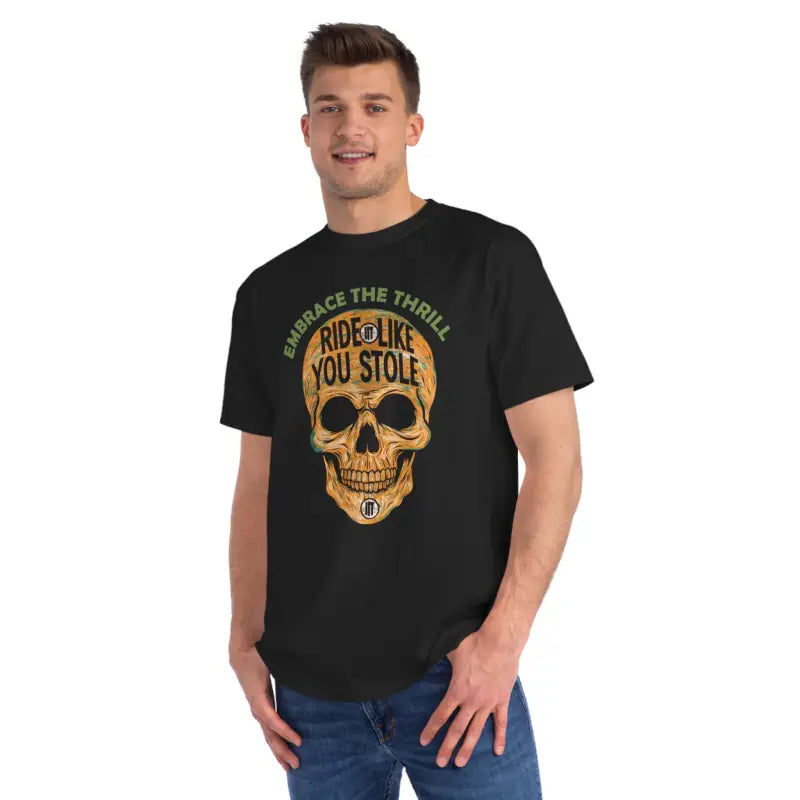 Unique Skull Design Tee - Edgy Sophistication Cotton - DipaliZ