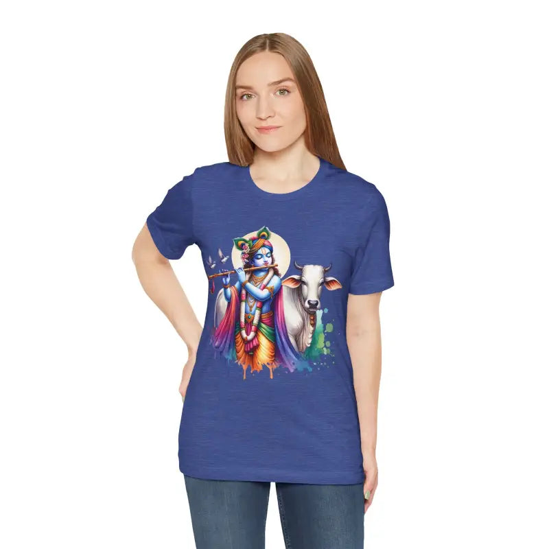 Trendy Cool Krishna Cow Tee - Unisex Jersey Shirt - DipaliZ