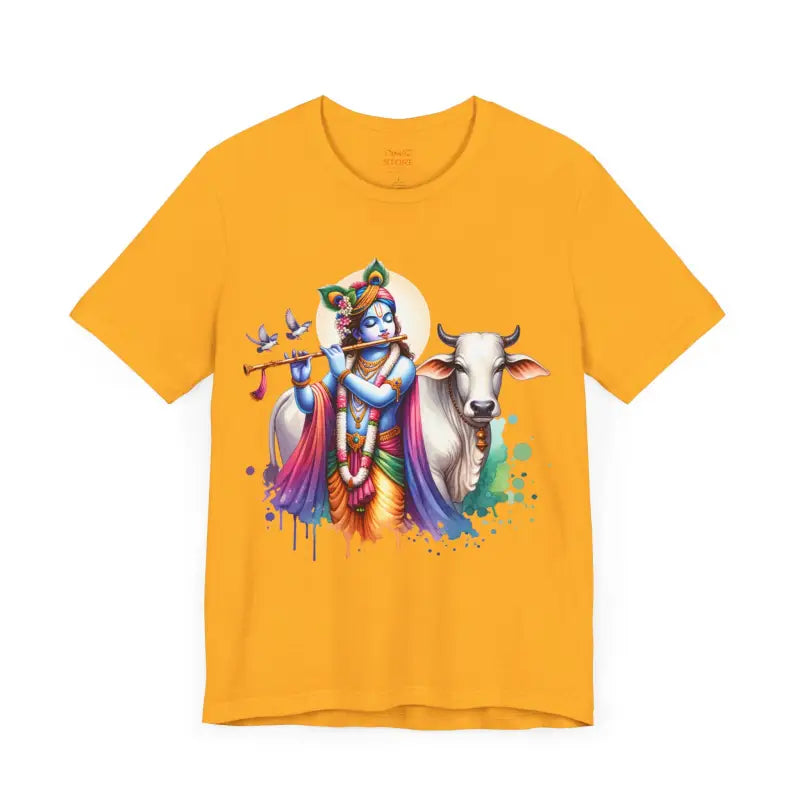 Trendy Cool Krishna Cow Tee - Unisex Jersey Shirt - DipaliZ