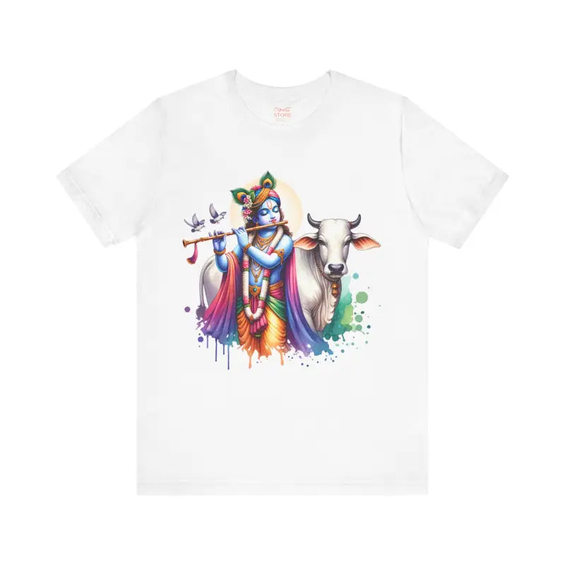 Trendy Cool Krishna Cow Tee - Unisex Jersey Shirt - DipaliZ