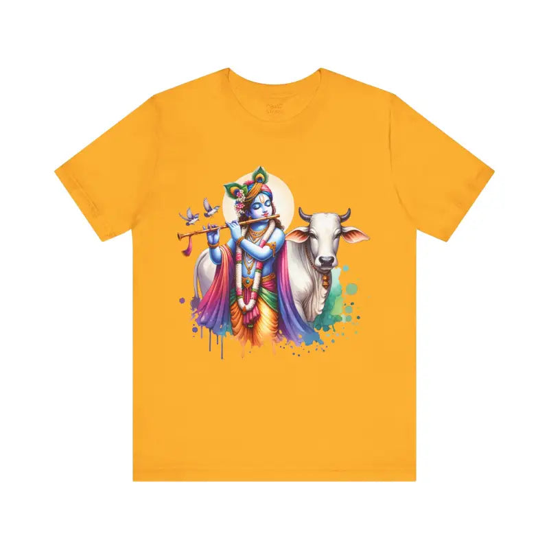 Trendy Cool Krishna Cow Tee - Unisex Jersey Shirt - DipaliZ