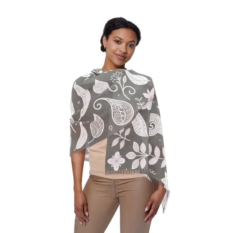 Dynamic Paisley Pattern Scarf - Polyester Fashion-Forward Accessory - DipaliZ