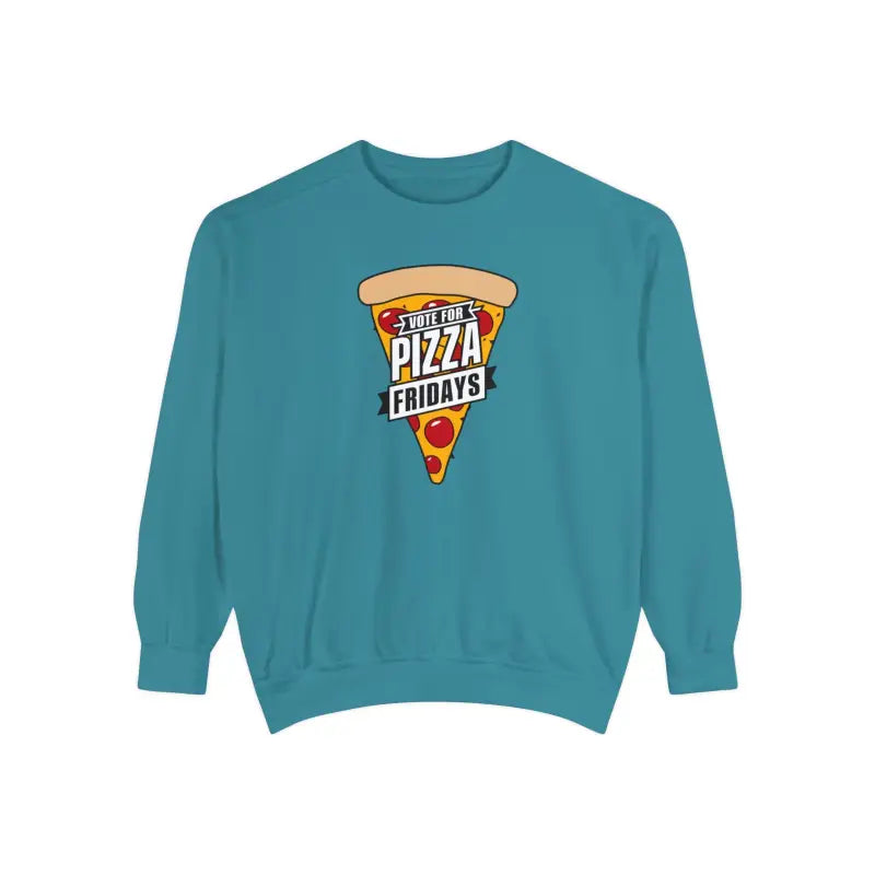 Rock Pizza Fridays Garment-Dyed Sweatshirt - Color-Blast Fleece - DipaliZ