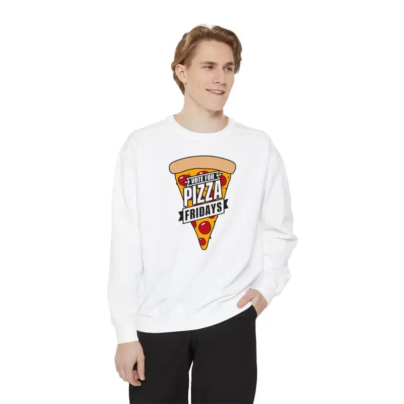 Rock Pizza Fridays Garment-Dyed Sweatshirt - Color-Blast Fleece - DipaliZ