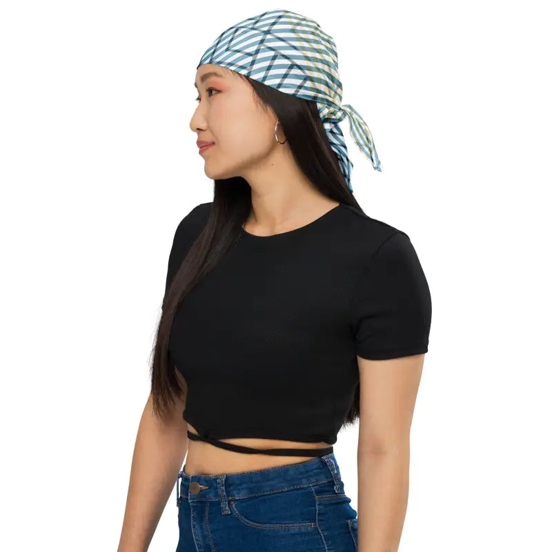 Recycled Print Bandana - Dynamic Style Accessory UPF50 - DipaliZ
