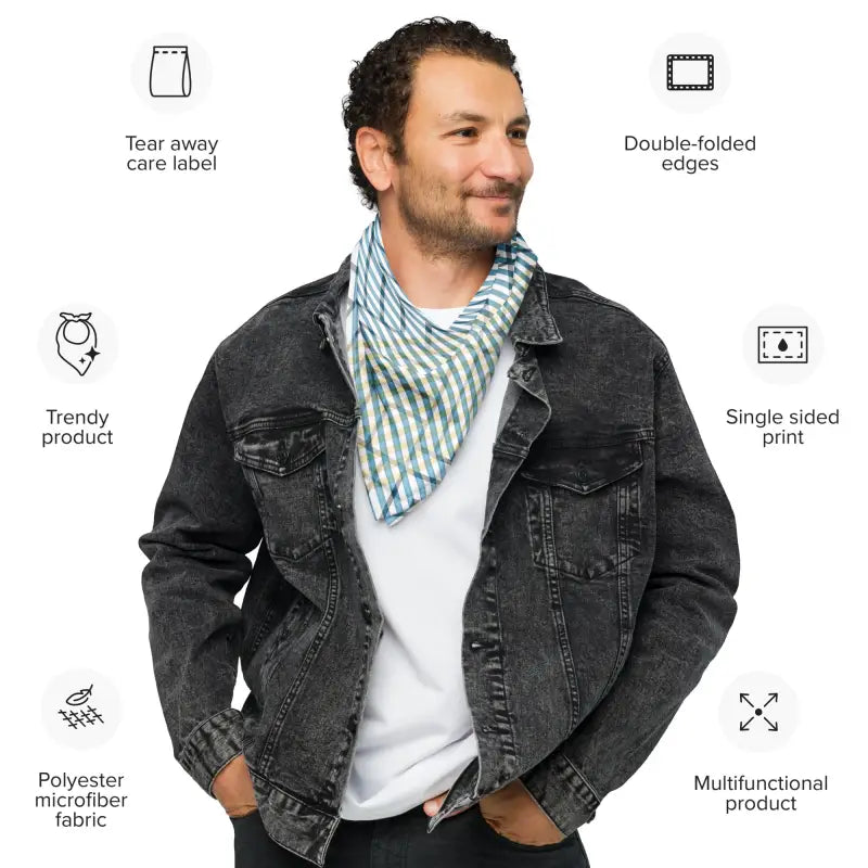 Recycled Print Bandana - Dynamic Style Accessory UPF50 - DipaliZ