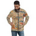 Unisex Bomber Jacket - Vintage Newspaper Print Style - DipaliZ
