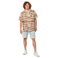 Vintage Newspaper Unisex Button Shirt - Retro Eco Style - DipaliZ