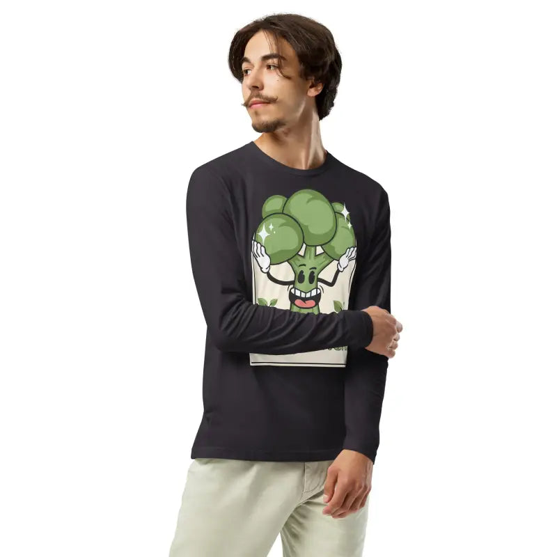 Long Sleeve Fitted Crew - Broc N Roll Music Lover Tee - DipaliZ