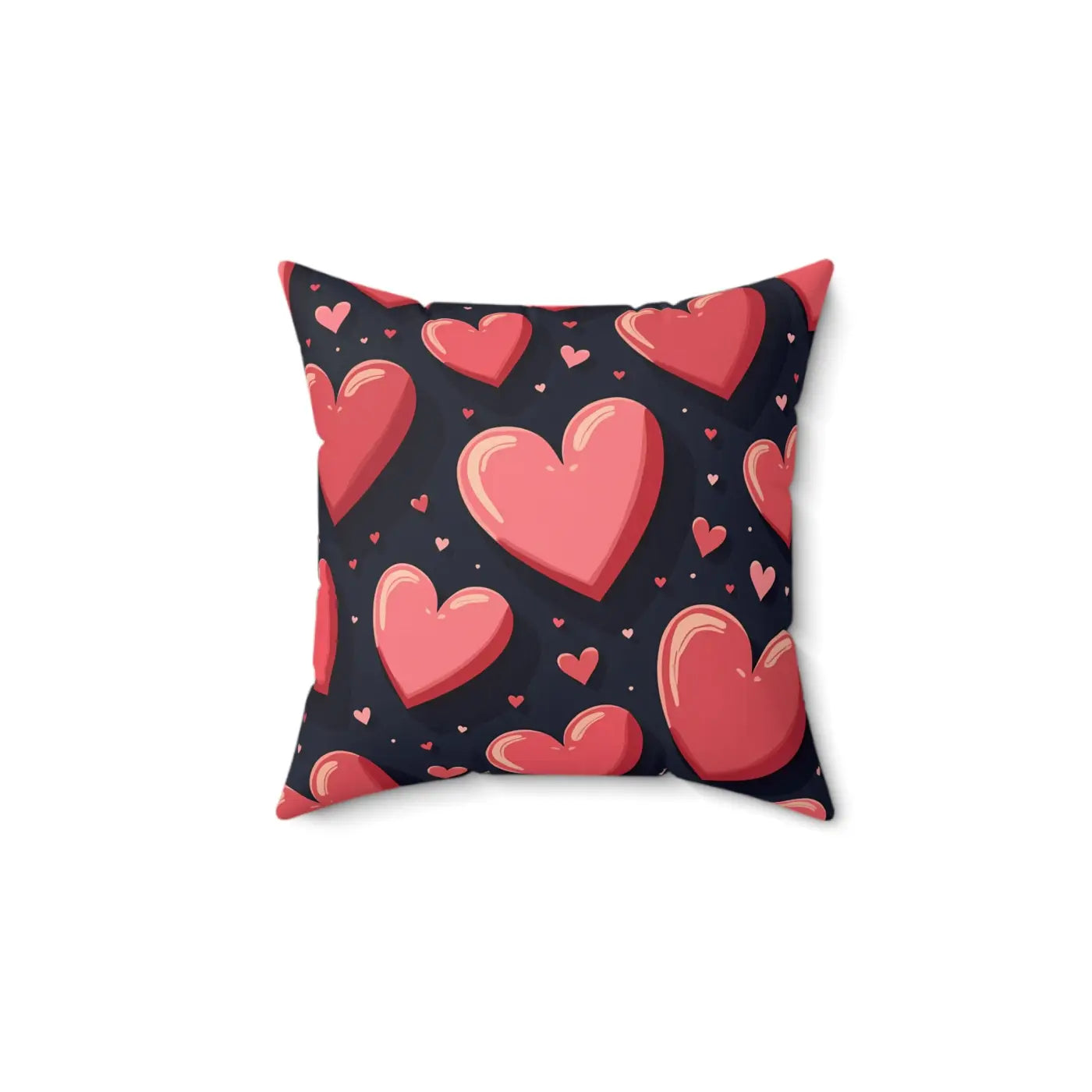 Heart Pattern Square Pillow - Cozy Home Decor Accent - DipaliZ
