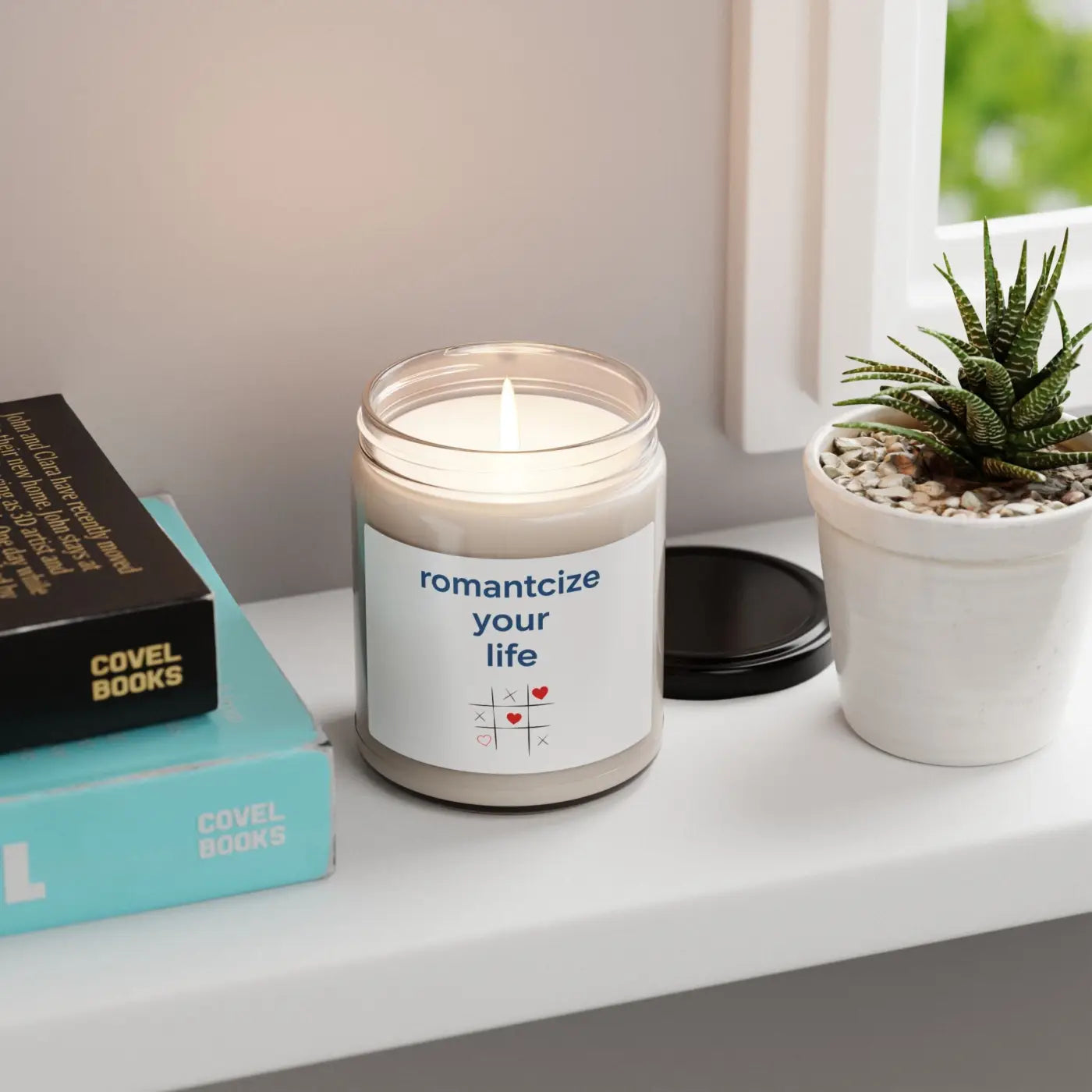 Natural Soy Wax Candle - Minimalist Glow Glass Jar - DipaliZ