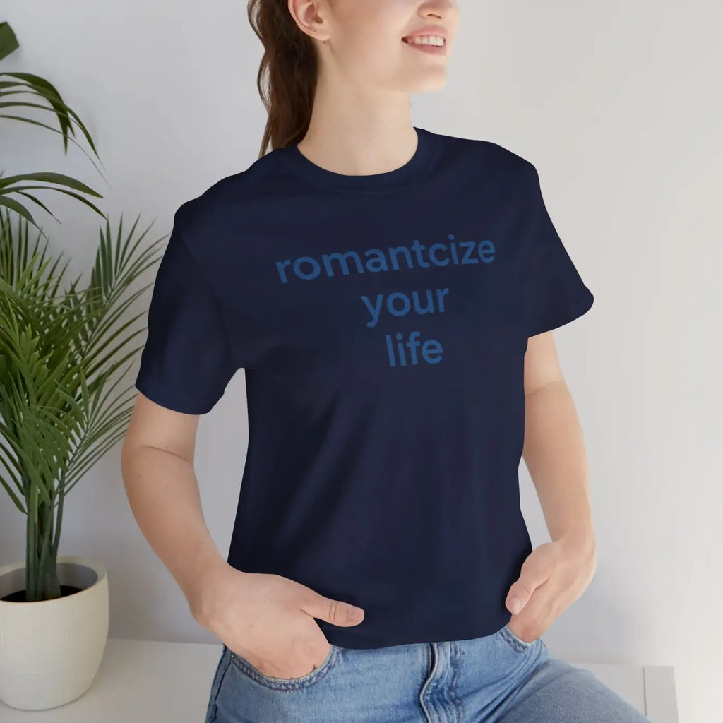 Winter Typography Slogans Tee - Bold Blue Statement - DipaliZ